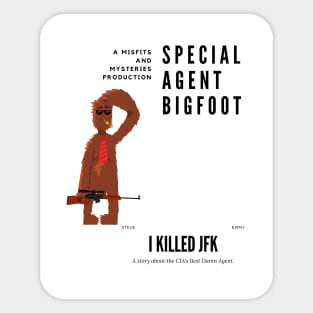 Fake Movie Poster Bigfoot CIA Assassin Sticker